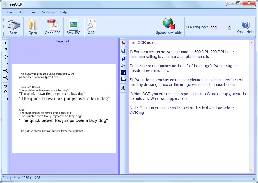 Screenshot for FreeOCR 3.0